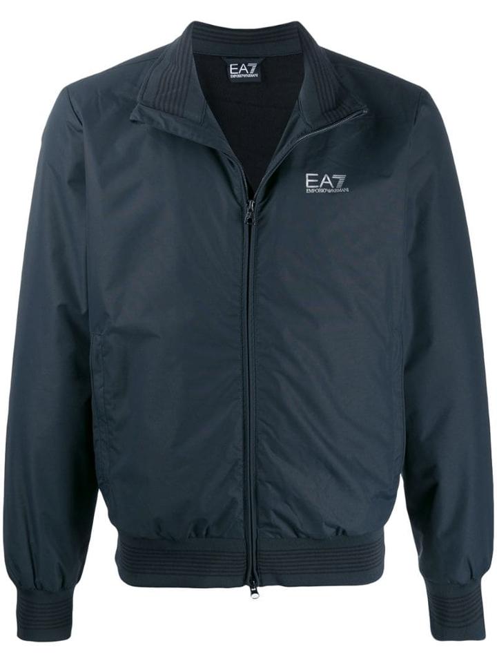 Ea7 Emporio Armani Chest Logo Lightweight Jacket - Blue