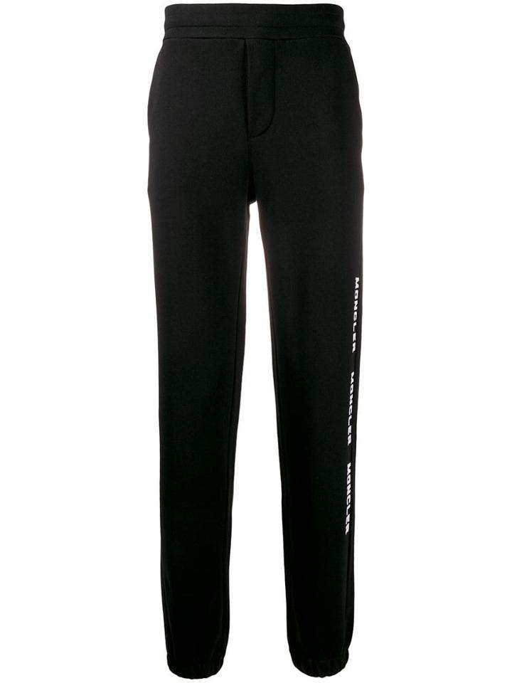 Moncler Logo Print Track Pants - Black