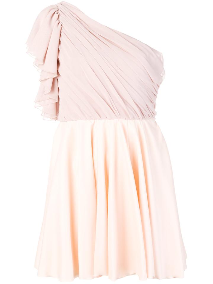 Francesco Paolo Salerno One Shoulder Ruffle Dress - Pink & Purple