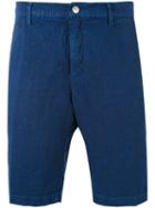 Massimo Alba - Tonal Striped Shorts - Men - Linen/flax - 52, Blue, Linen/flax