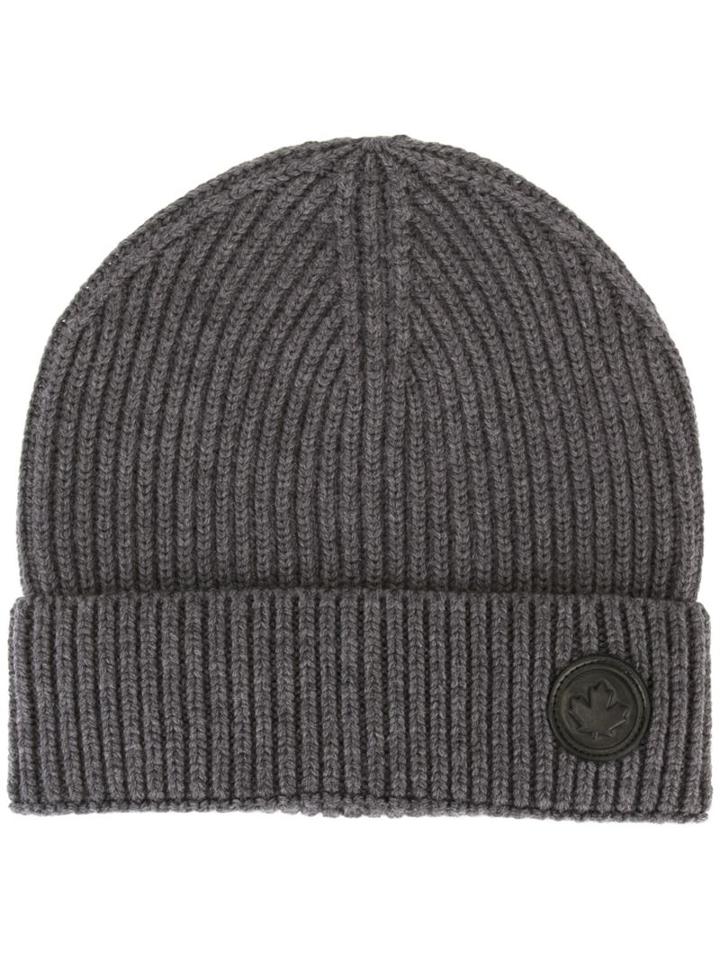 Dsquared2 Canadian Emblem Beanie, Men's, Grey, Wool