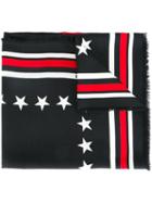 Givenchy '17' Print Scarf, Women's, Black, Silk/virgin Wool