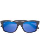 Gucci Eyewear Web Trim Wayfarer Sunglasses, Men's, Size: 53, Brown, Acetate/rubber