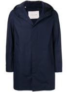 Mackintosh Navy Cotton Storm System Hooded Coat Gm-007b/sh - Blue