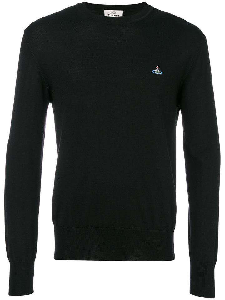 Vivienne Westwood - Embroidered Orb Jumper - Men - Wool - Xxl, Black, Wool