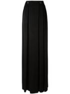 Lanvin Button Detail Palazzo Pants, Women's, Size: 38, Black, Viscose/acetate