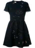 Valentino 'astro Couture' Dress, Women's, Size: 42, Black, Silk/wool