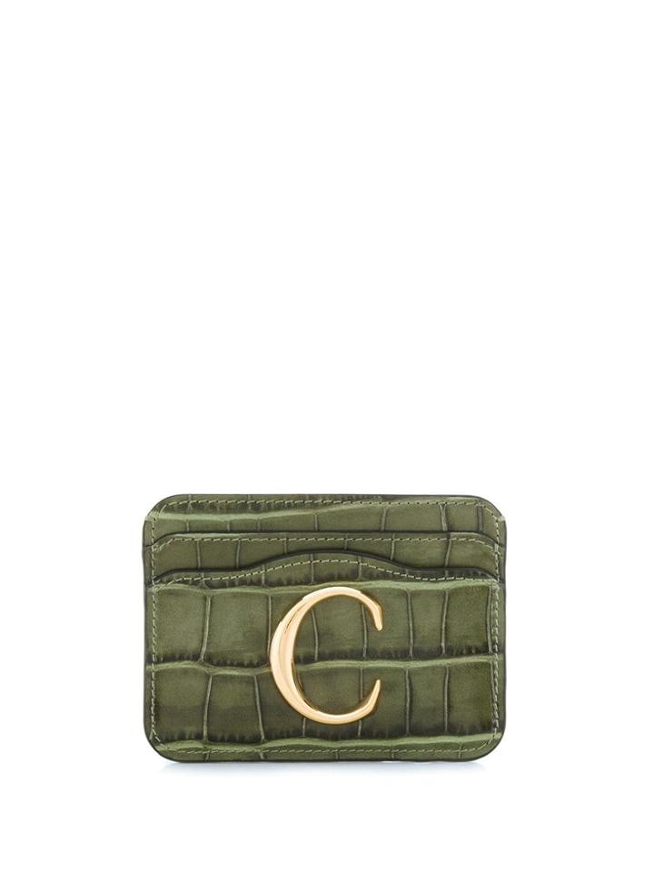 Chloé Logo Card Holder - Green