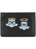 Dolce & Gabbana Designer Patch Clutch - Black