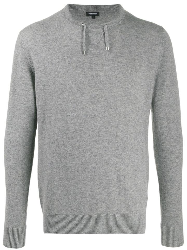 Ron Dorff Cashmere Drawstring Sweater - Grey