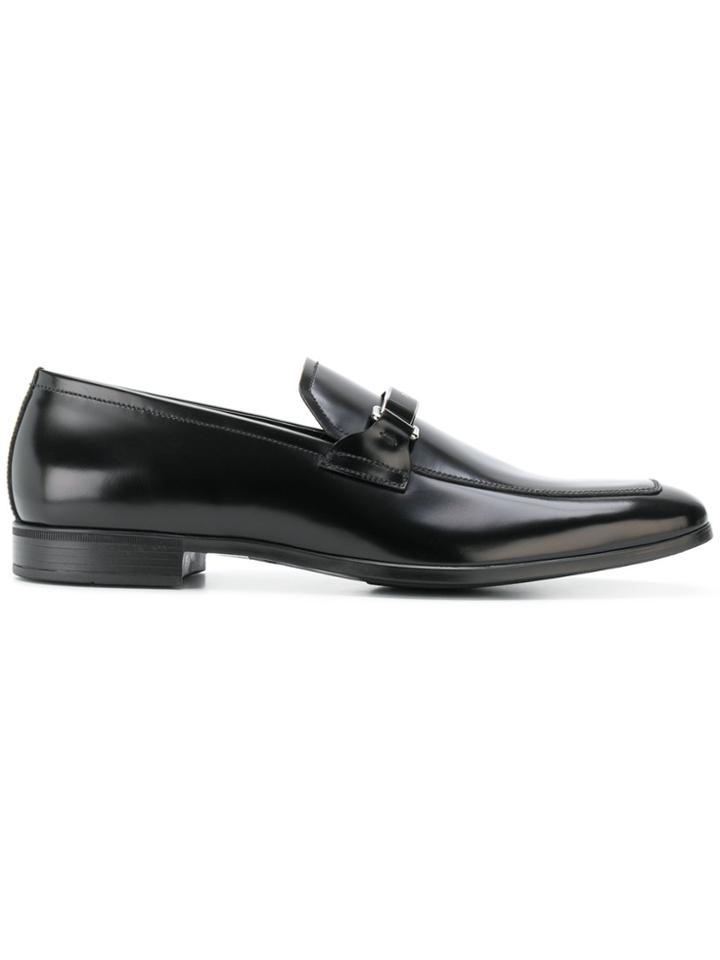 Prada Logo Loafers - Black
