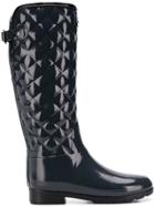 Hunter Refined Tall Quilted Wellies - Blue