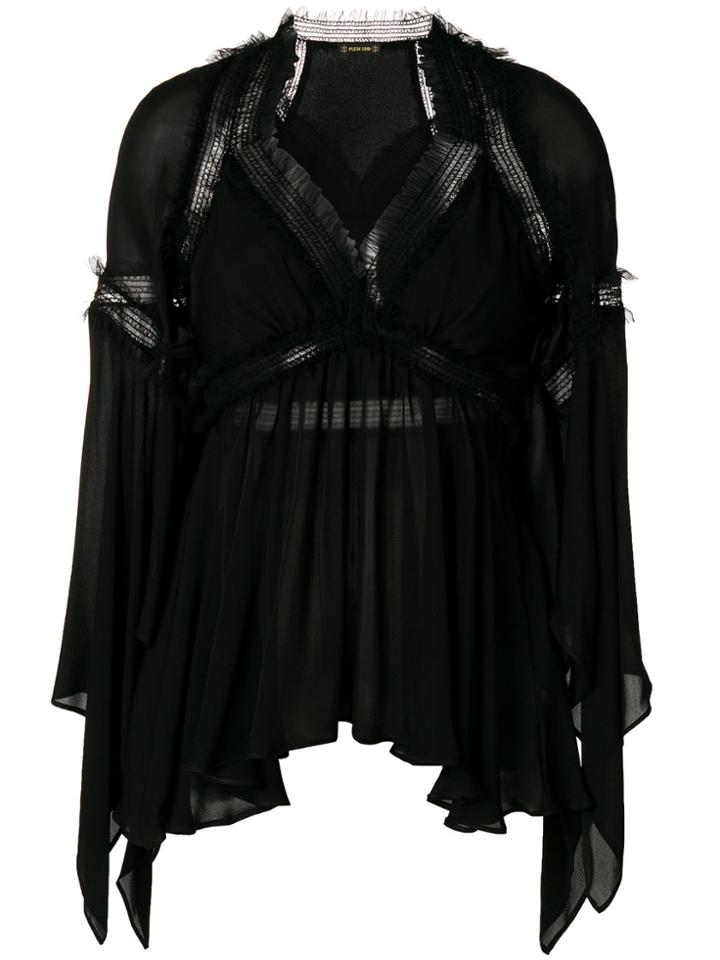 Plein Sud Asymmetrical Blouse - Black