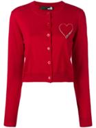 Love Moschino Logo Cardigan - Red