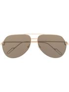 Cartier Logo Tinted Aviator Sunglasses - Gold