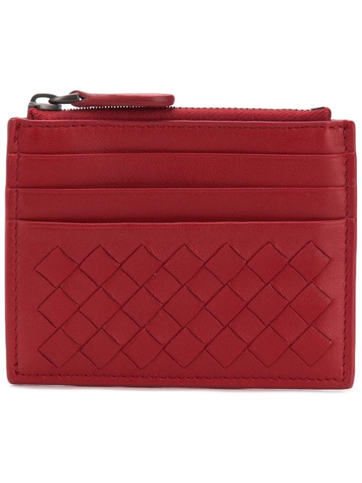 Bottega Veneta Intrecciato Card Case - Red