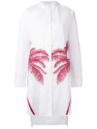 Stella Mccartney Palm Embroidered Long Shirt, Women's, Size: 44, White, Cotton