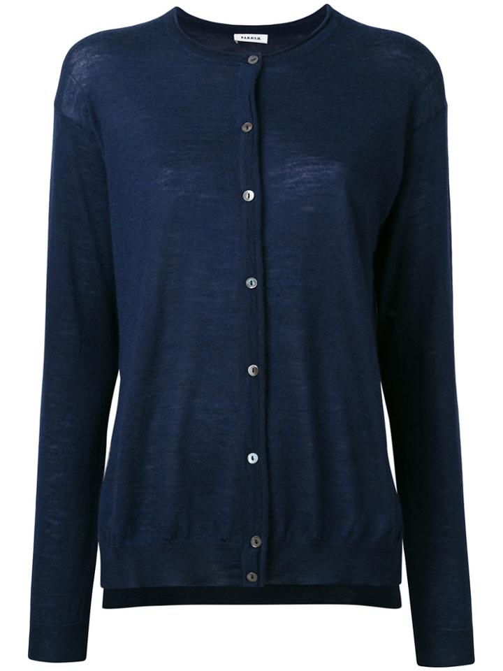 P.a.r.o.s.h. Cashmere Round Neck Cardigan - Blue