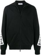 Dirk Bikkembergs Logo Print Zip-up Hoodie - Black