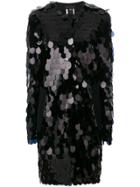 Talbot Runhof Sequinned Coat - Black