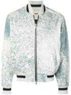 Herman Market Splash Effect Bomber Jacket - Blue