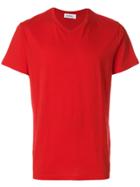 Jil Sander V-neck T-shirt - Red