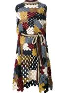 Rosetta Getty Patchwork Crochet Poncho, Women's, Size: Medium/large, Yellow/orange, Polyamide/wool/alpaca
