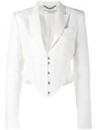 Stella Mccartney Abigail Cropped Jacket, Women's, Size: 42, White, Polyamide/cotton/linen/flax/cotton