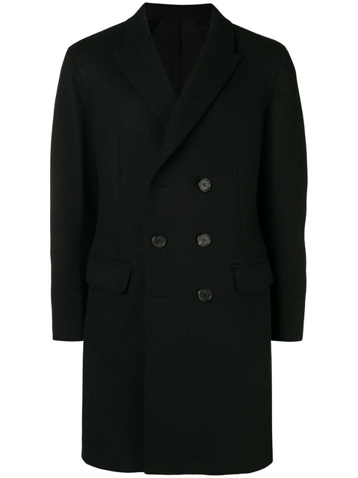 Neil Barrett Double Breasted Midi Coat - Black