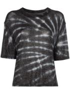 Rta Benji Glittered Tie-dye T-shirt - Grey