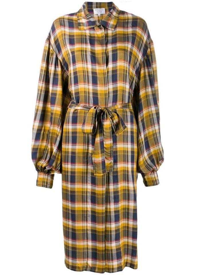Collina Strada Plaid Shirt Jacket - Yellow