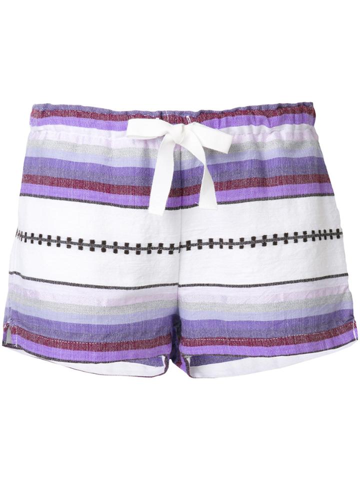 Lemlem Striped Shorts - Pink & Purple