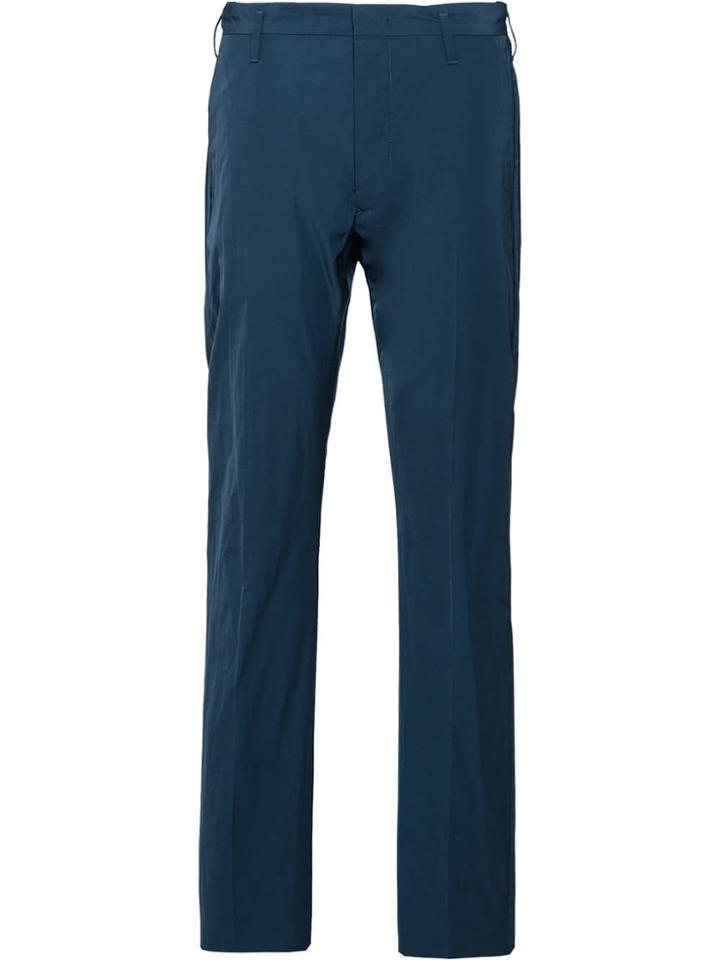 Prada Technical Garbadine Trousers - Blue