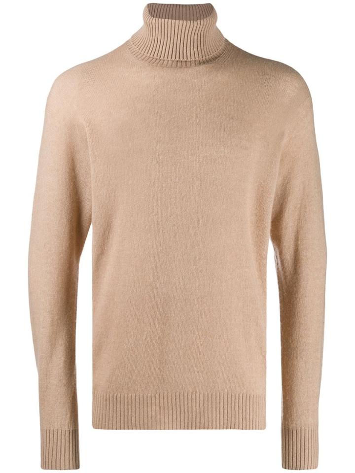 Maison Flaneur Roll Neck Sweatshirt - Neutrals