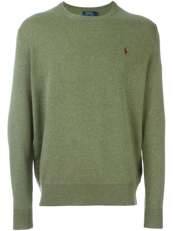 Polo Ralph Lauren Crew Neck Sweater, Men's, Size: Small, Green, Merino
