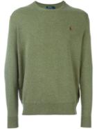 Polo Ralph Lauren Crew Neck Sweater, Men's, Size: Small, Green, Merino