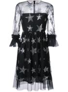 Huishan Zhang Star Sequined Dress, Women's, Size: 12, Black, Polyester