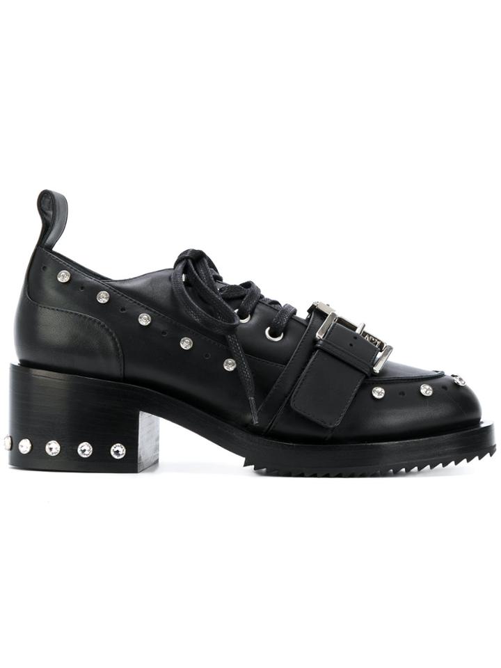No21 Studded Platform Lace-up Shoes - Black