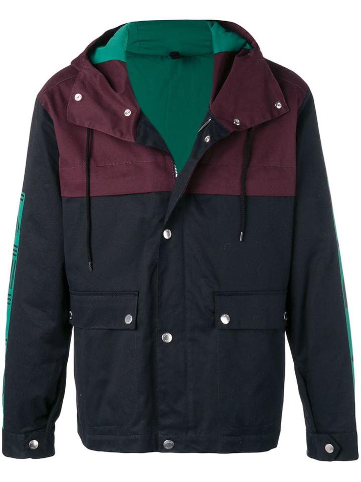Kenzo Colourblock Windbreaker - Blue