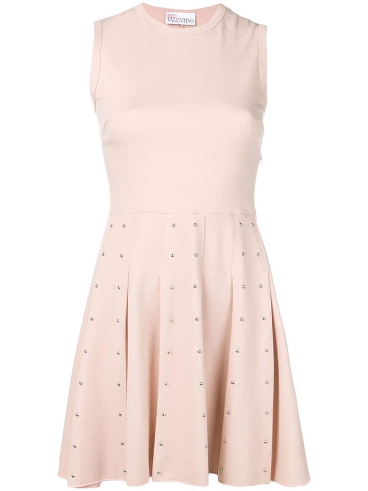 Red Valentino Studded Skater Dress - Pink