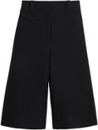 Burberry Wool Silk Wide-leg Culottes - Black