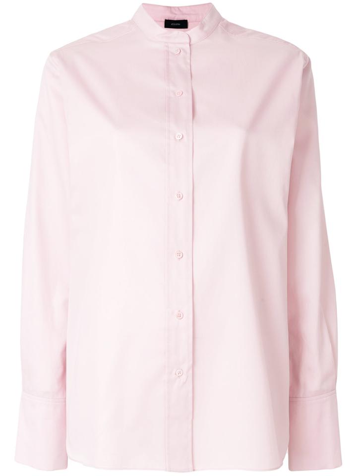 Joseph Collarless Shirt - Pink & Purple