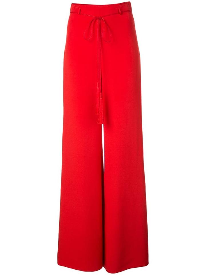Cushnie Tassel Detail Palazzo Trousers - Red