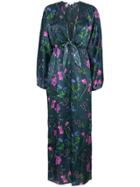Borgo De Nor Elsa Split Sleeves Kimono Dress - Blue
