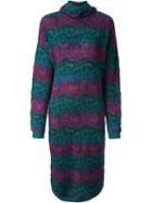 Missoni Vintage Long Patterned Knit Dress, Women's, Size: 42, Pink/purple