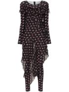 Marine Serre Moon Print Jumpsuit Dress - Black