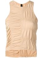 Unravel Project Ruched Tank Top - Neutrals