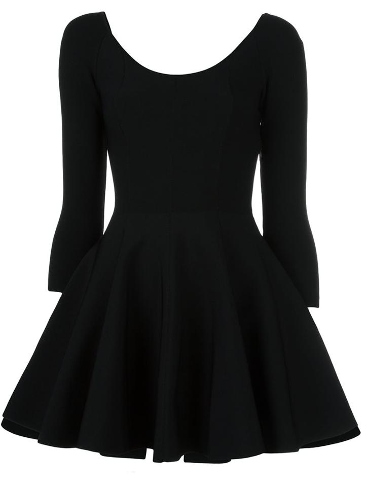 Valentino Ballerina Mini Dress, Women's, Size: Medium, Black, Polyester/viscose