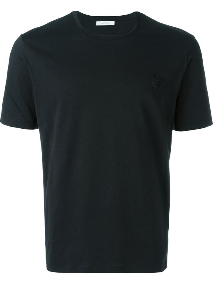 Versace Collection 'half Medusa' Short Sleeved T-shirt - Black
