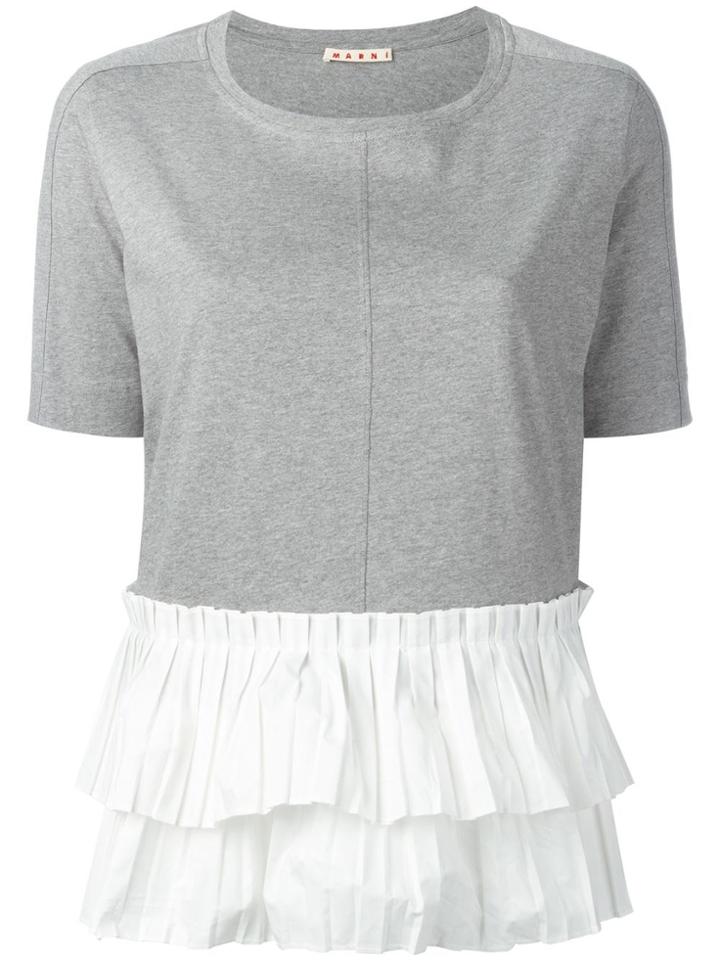 Marni Pleated T-shirt - Grey